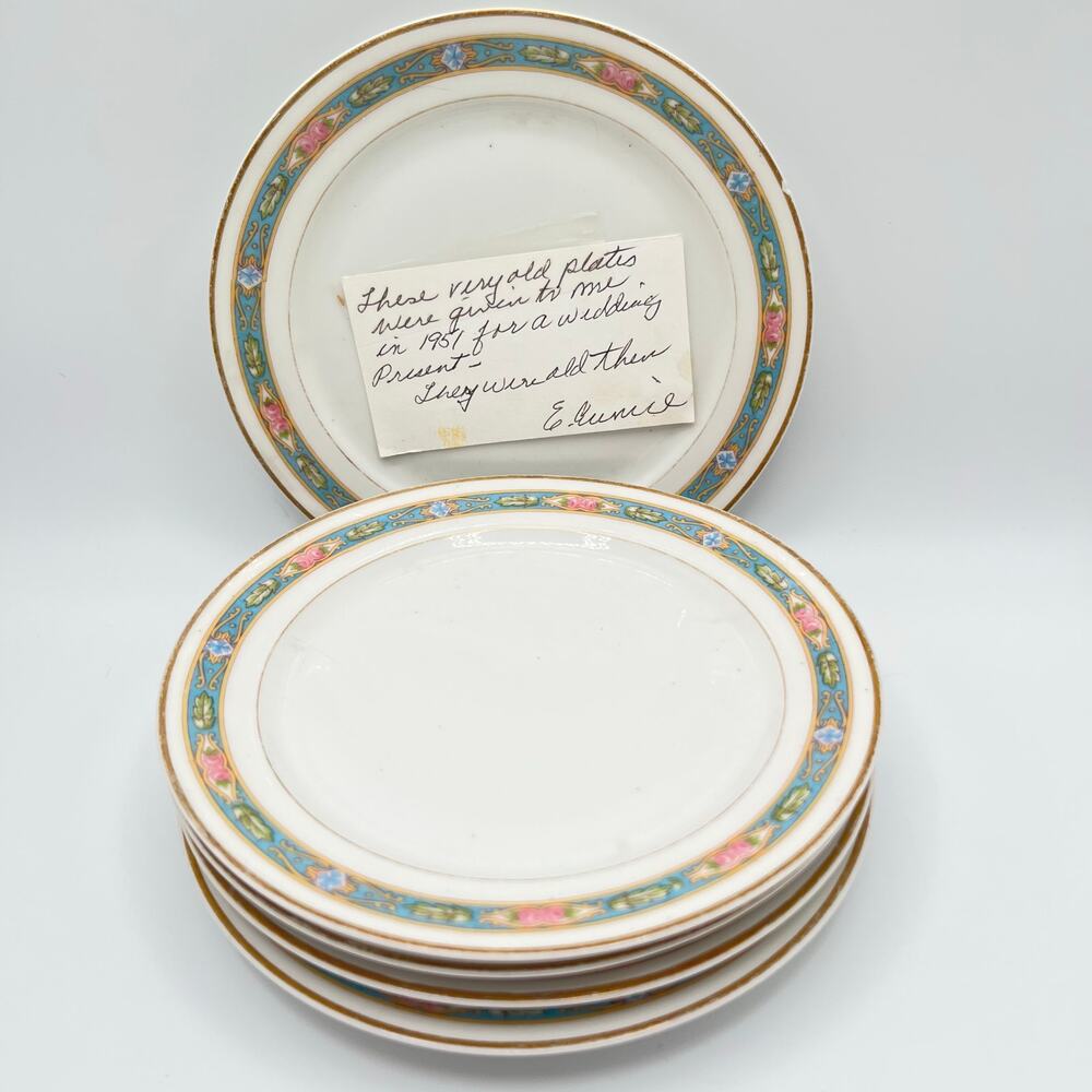 Antique Limoges Charles Martin Dessert Plates - Wedding Gift Note France